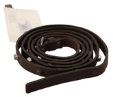 Costume National Brown Leather Silver Tone Buckle Belt -   -  Costume National.